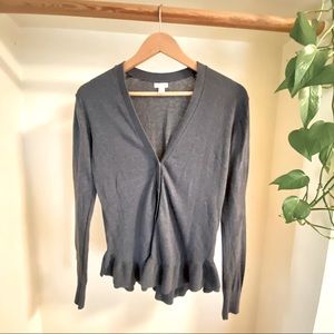 Hinge women’s peplum detail cardigan